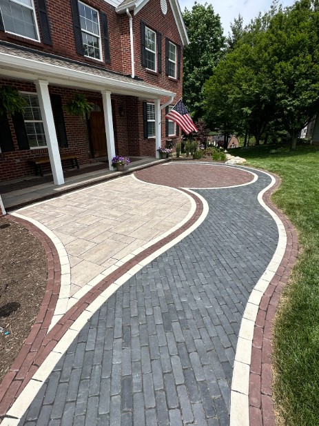 beautiful walkway and patio built by hardscapers in cincinnati